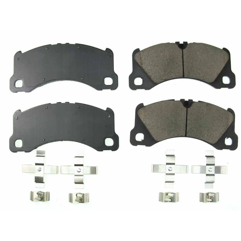 Power Stop 13-17 Porsche Cayenne Front Z17 Evolution Ceramic Brake Pads w/Hardware Brake Pads - OE PowerStop
