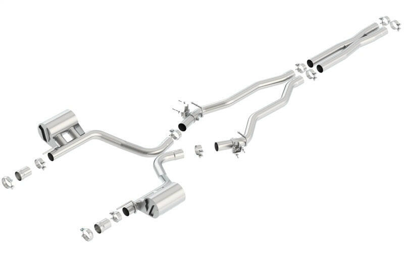 Borla 15-16 Dodge Charger SRT 392 6.4L No Tip Single Split Rear Exit ATAK w/ Valves Exhaust Catback Borla