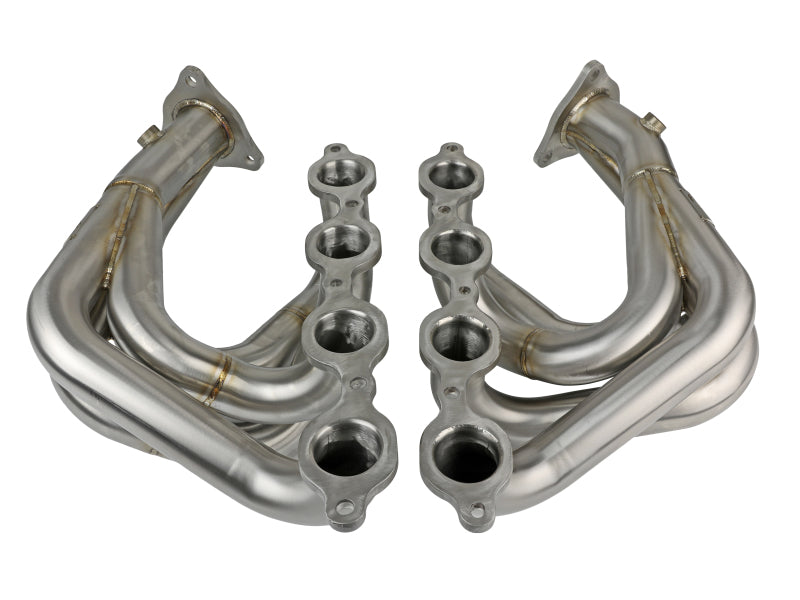 aFe Twisted 304SS Header 2020 Chevy Corvette (C8) 6.2L V8 - Brushed Headers & Manifolds aFe