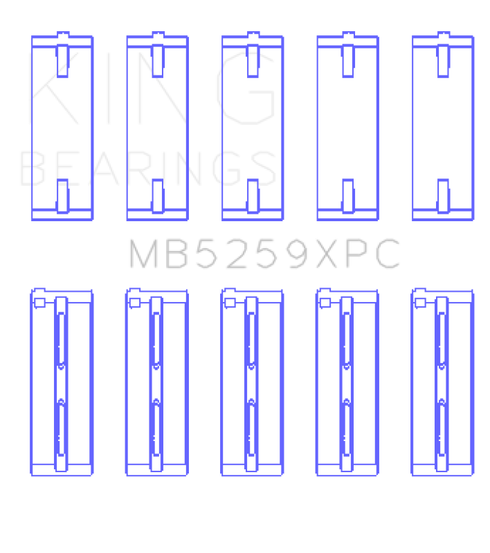 King Honda A-Series/B-Series/K-Series pMaxKote Performance Main Bearing Set - Size STD Bearings King Engine Bearings