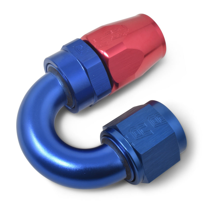 Russell Performance -6 AN Red/Blue 180 Degree Full Flow Swivel Hose End (With 9/16in Radius) Fittings Russell