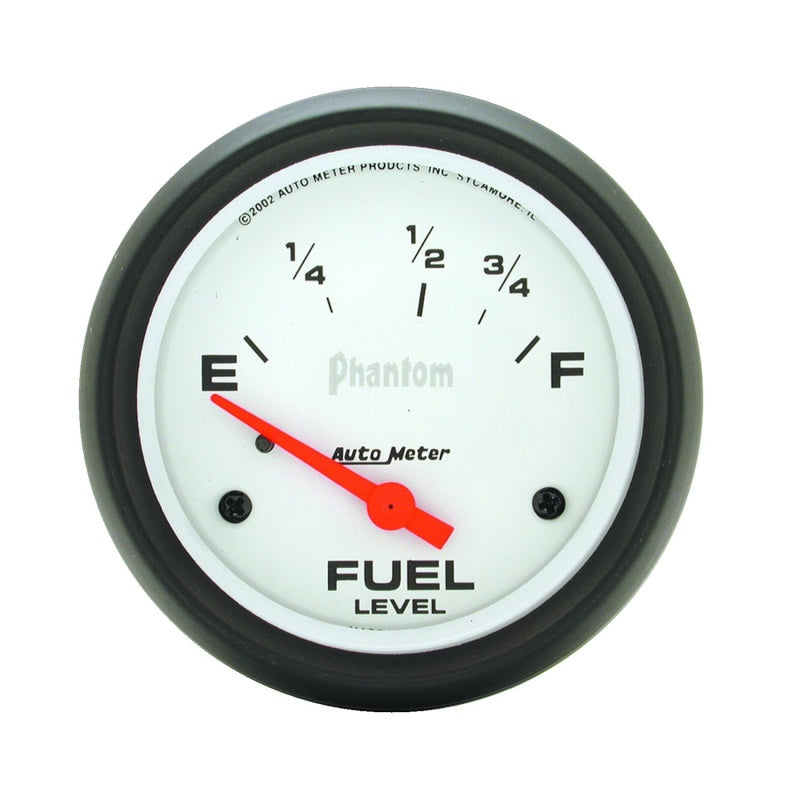 AutoMeter Gauge Fuel Level 2-5/8in. 73 Ohm(e) to 10 Ohm(f) Elec Phantom Gauges AutoMeter