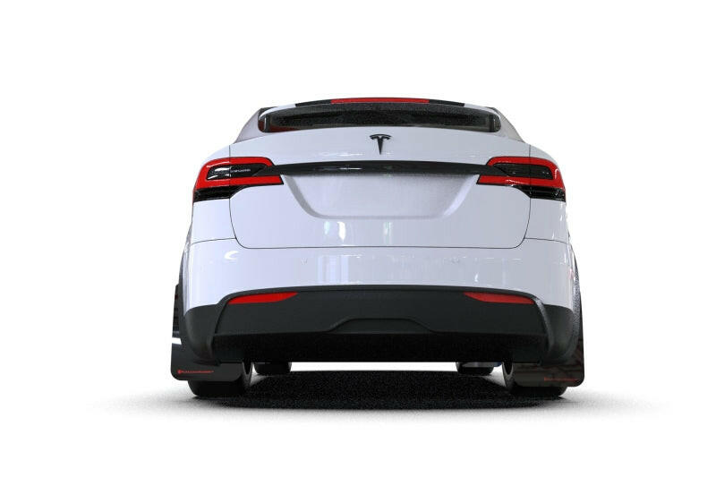 Rally Armor 22-26 Tesla Model X Black UR Mud Flap w/Red Logo Mud Flaps Rally Armor