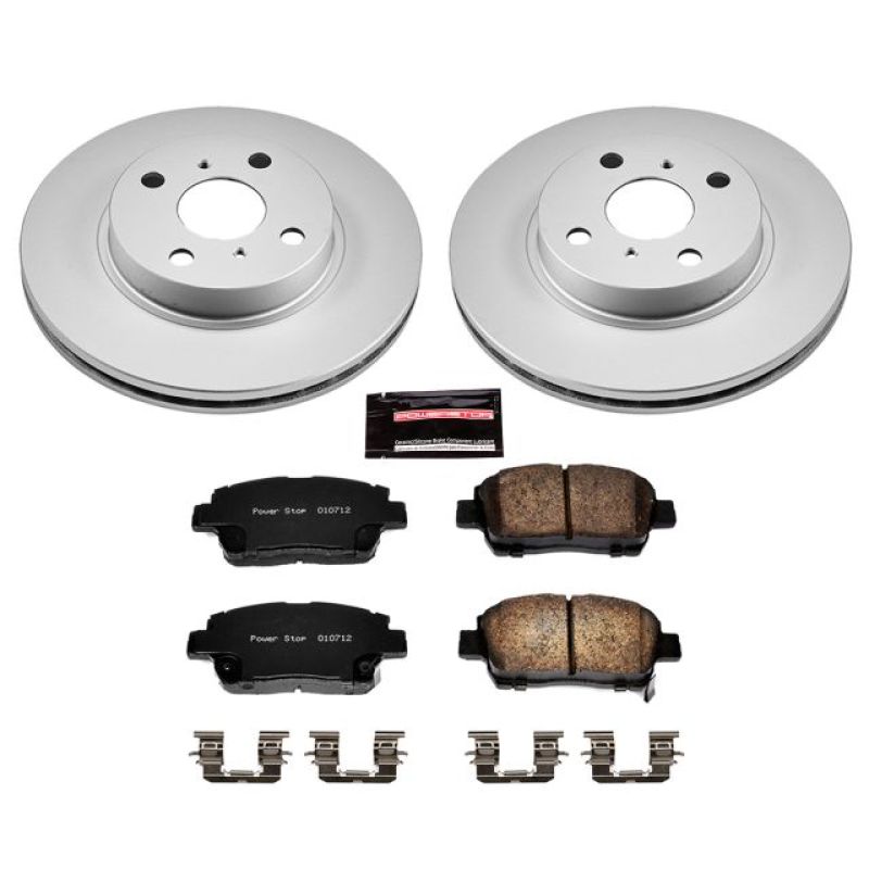 Power Stop 01-03 Toyota Prius Front Z17 Evolution Geomet Coated Brake Kit Brake Kits - Performance Blank PowerStop