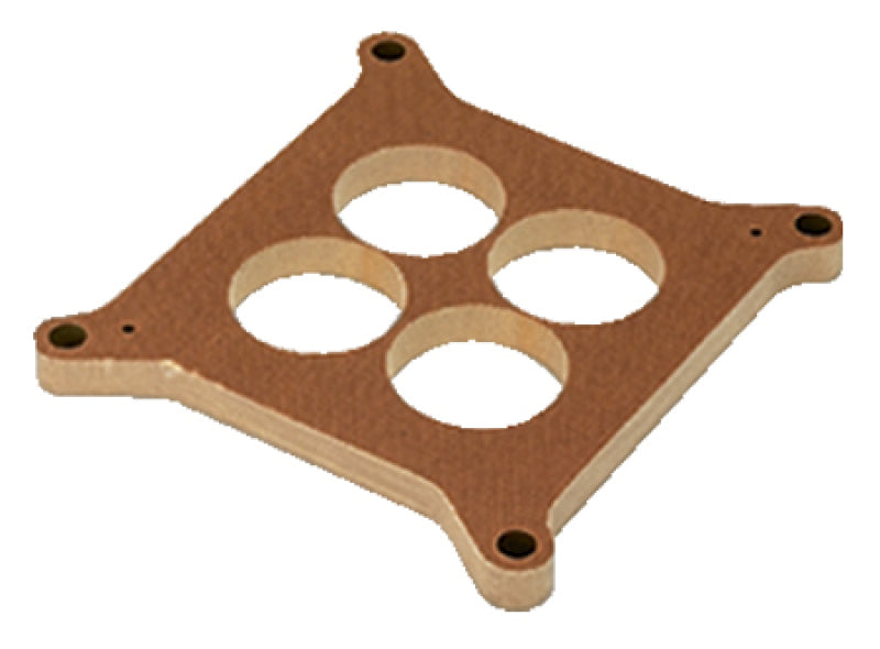 Moroso 4150/4160 Carburetor Spacer - 4 Hole Plenum - 1/2in - Phenolic Hardware - Singles Moroso