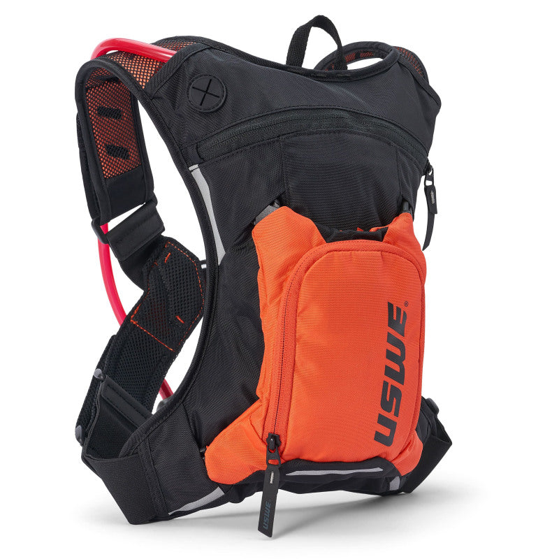 USWE Moto Hydro Hydration Pack 3L - Black/Factory Orange Bags - Hydration Packs USWE