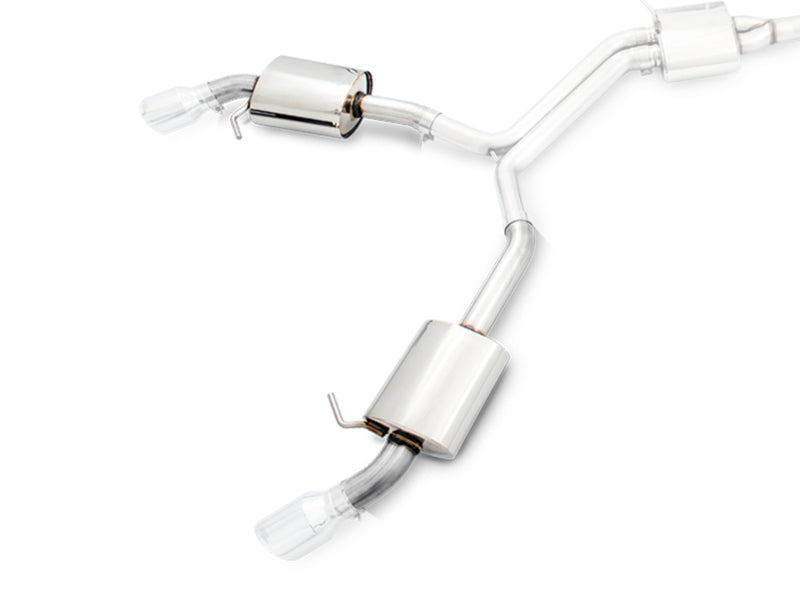 AWE Tuning Audi B9 A5 Touring Edition Exhaust Dual Outlet - Chrome Silver Tips (Includes DP) Catback AWE Tuning