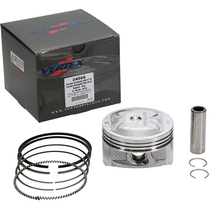 Vertex Piston 07-15 Can-Am Outlander 500 4x4 500cc Cast Replica Piston Kit Piston Sets - Powersports Vertex Pistons