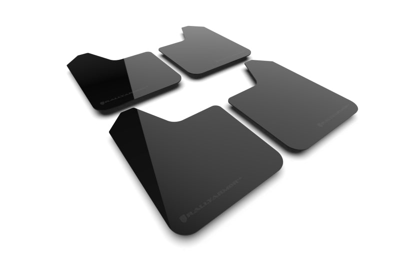 Rally Armor Universal UR Black Mud Flap w/ Metallic Black Logo Mud Flaps Rally Armor