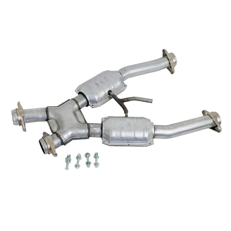 BBK 94-95 Mustang 5.0 Short Mid X Pipe With Catalytic Converters 2-1/2 For BBK Long Tube Headers X Pipes BBK