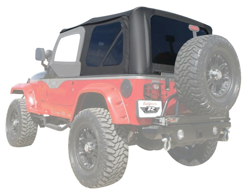 Rampage 1997-2006 Jeep Wrangler(TJ) OEM Replacement Top - Black Diamond Soft Tops Rampage