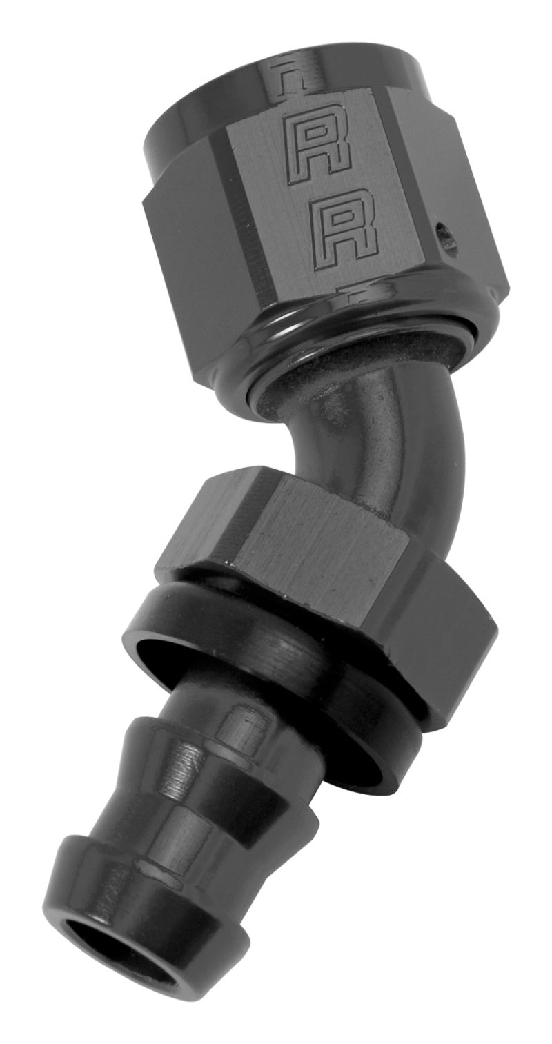 Russell Performance -6 AN Twist-Lok 45 Degree Hose End (Black) Fittings Russell
