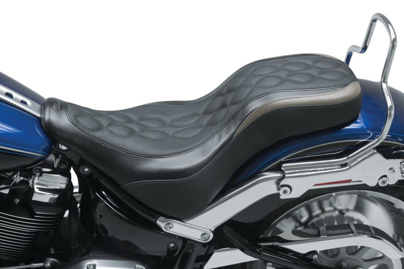 Mustang 18-23 Harley Fat Boy DayTripper 1PC Seat - Black One-Piece Motorcycle Seats Mustang Motorcycle