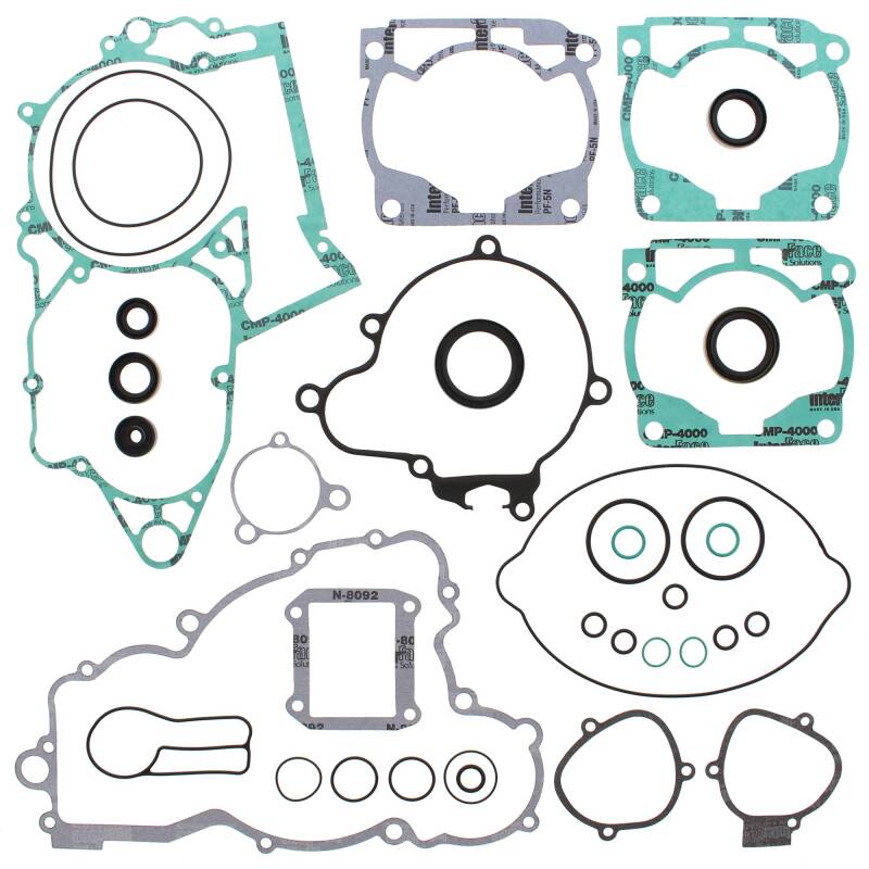 Vertex Gaskets 08-16 KTM XC 250 Complete Gasket Kit w/ Oil Seals Engine Hardware Vertex Pistons