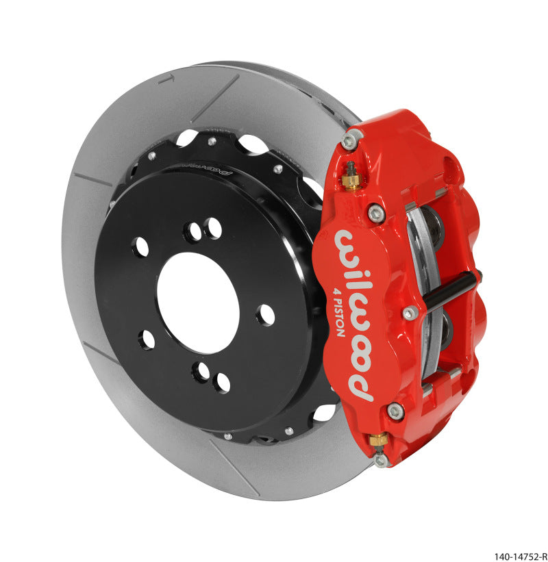 Wilwood Narrow Superlite 4R Rear Kit 12.88in Slotted Red 00-06 BMW M3 E46 Big Brake Kits Wilwood