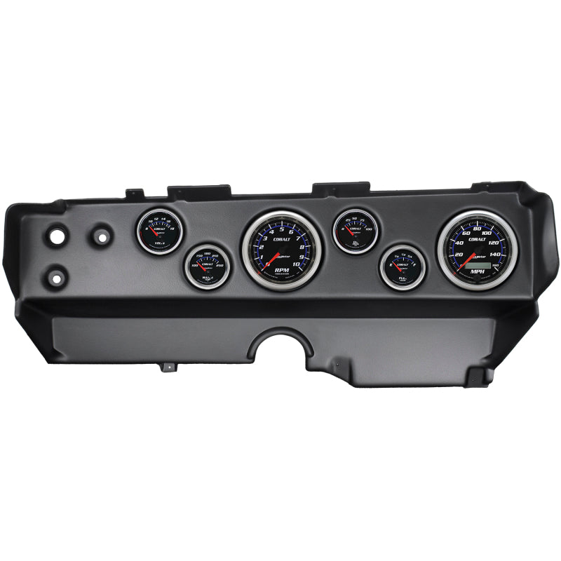 Autometer Cobalt 70-74 E-Body/Cuda/Challenger Dash Kit 6pc Tach / MPH / Fuel / Oil / WTMP / Volt Gauges AutoMeter
