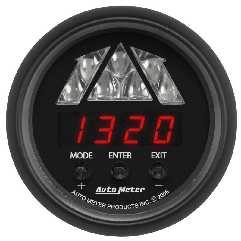 Autometer Z-Series 2-1/16in Tachometer Digital 16000 RPM w/ LED Shift Light Gauges AutoMeter