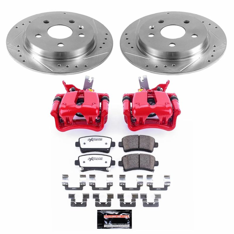 Power Stop 14-15 Chevrolet Malibu Rear Z26 Street Warrior Brake Kit w/Calipers Brake Kits - Performance D&S PowerStop