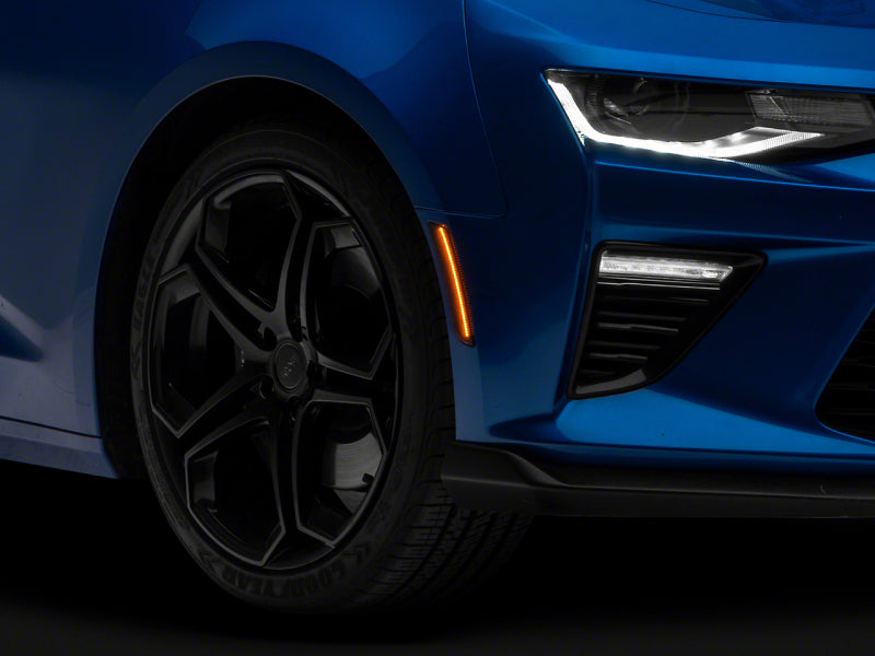 Raxiom 16-23 Chevrolet Camaro Axial Series LED Front and Rear Side Markers- Smoked Sidemarkers & Indicators Raxiom