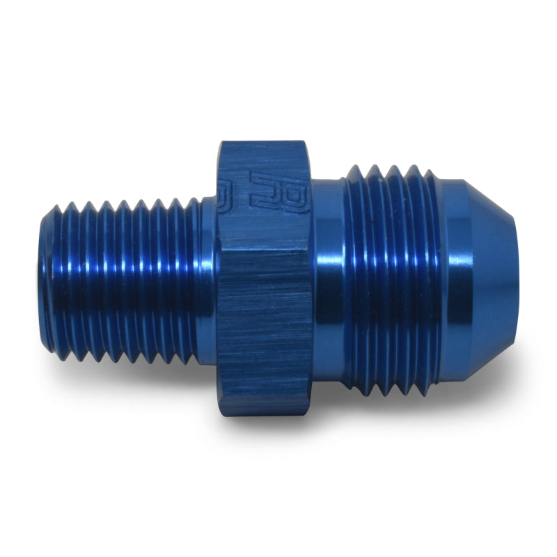 Russell Performance -4 AN to 1/4in NPT Straight Flare to Pipe (Blue) Fittings Russell