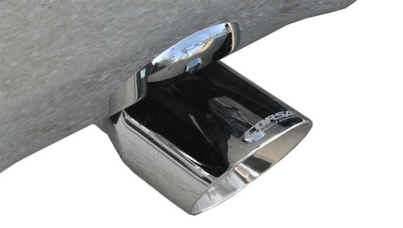 Corsa 14-19 GMC Sierra/Chevy Silv 1500 Crew Cab/Std. Bed 5.3L V8 Polished Sport Dual Rear CB Exhaust Catback CORSA Performance