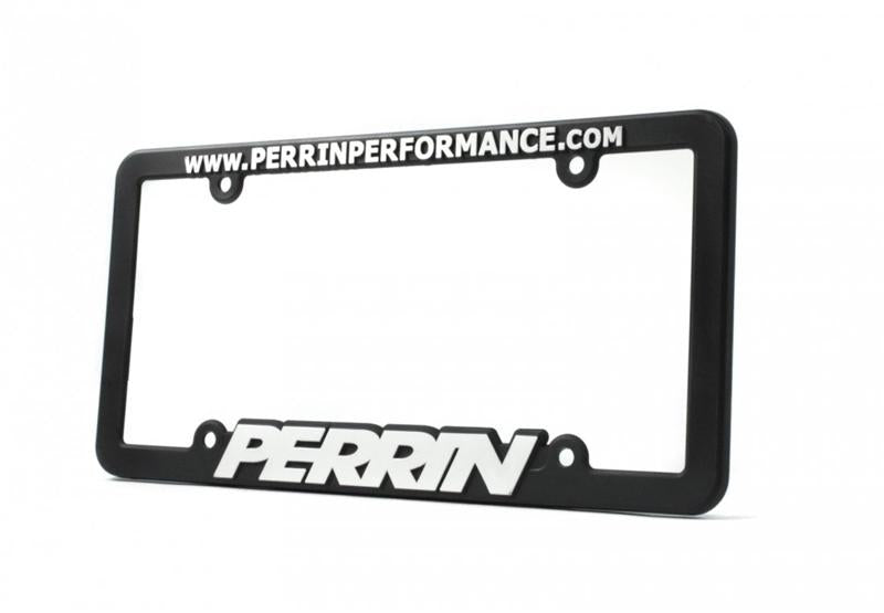 PERRIN License Plate Frame - Black w/White Lettering License Frame Perrin Performance