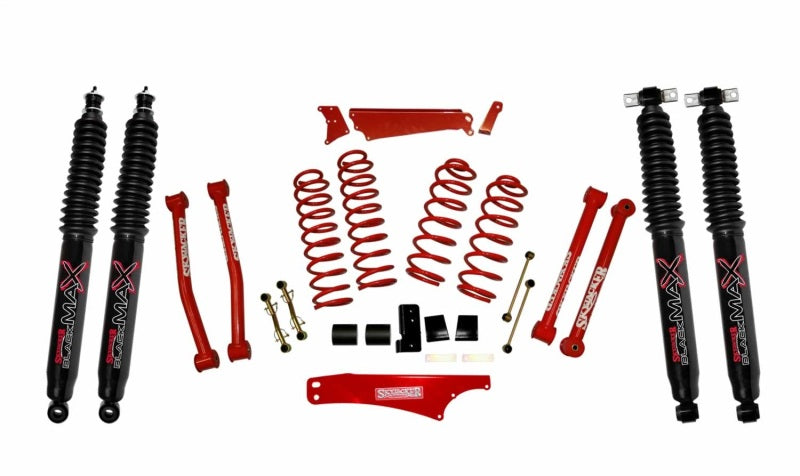 Skyjacker 4"KIT,07-09JK RED W/BLK MAX Shocks and Struts Skyjacker