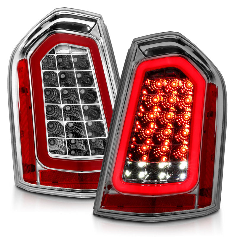 ANZO 11-14 Chrysler 300 LED Taillights Chrome w/ Sequential Tail Lights ANZO