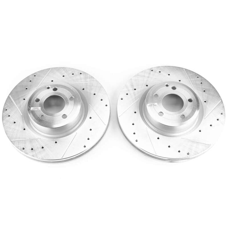 Power Stop 15-16 Mercedes-Benz SL400 Front Evolution Drilled & Slotted Rotors - Pair Brake Rotors - Slot & Drilled PowerStop
