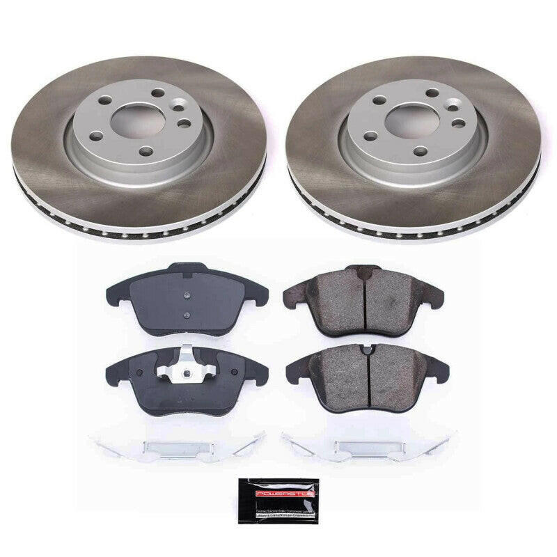 Power Stop 08-10 Volvo V70 Front Semi-Coated Rotor Kit Brake Kits - Performance Blank PowerStop