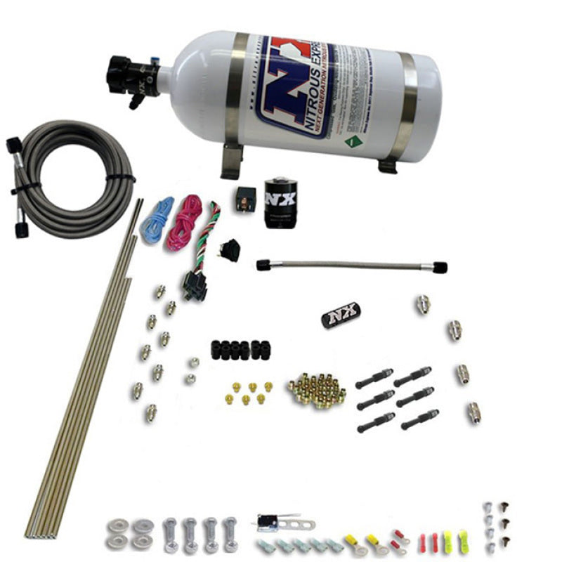 Nitrous Express 6-Cyl Dry Direct Port Nitrous System 15lb Bottle Nitrous Systems Nitrous Express