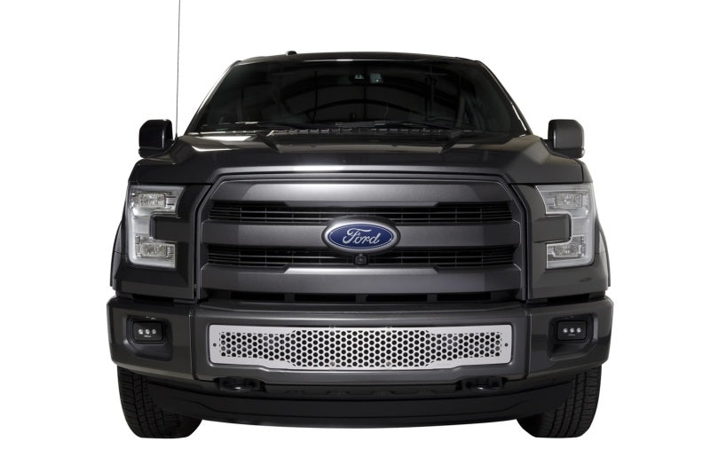 Putco 15-17 Ford F-150 - Stainless Steel Punch Design Bumper Grille Inserts Grilles Putco