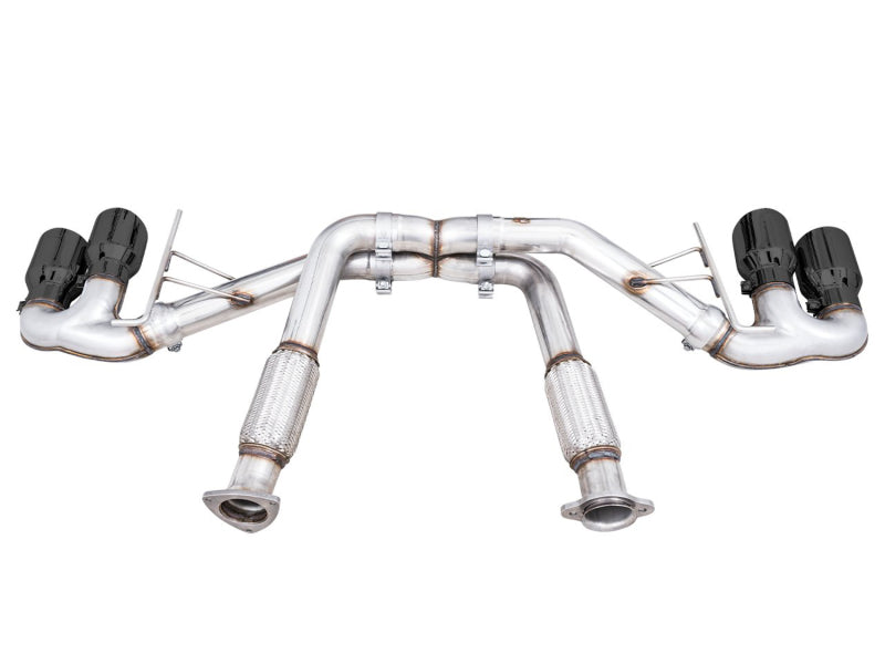 AWE Tuning 2020 Chevrolet Corvette (C8) Track Edition Exhaust - Quad Diamond Black Tips Catback AWE Tuning