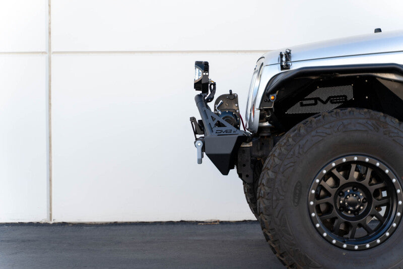 DV8 Offroad Fairlead Mounted Flip-Up License Plate Bracket License Plate Relocation DV8 Offroad