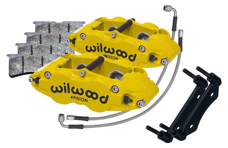 Wilwood 84-89 Porsche 911 Front Superlite Caliper Kit 3.5in MT - Yellow Brake Calipers - Perf Wilwood
