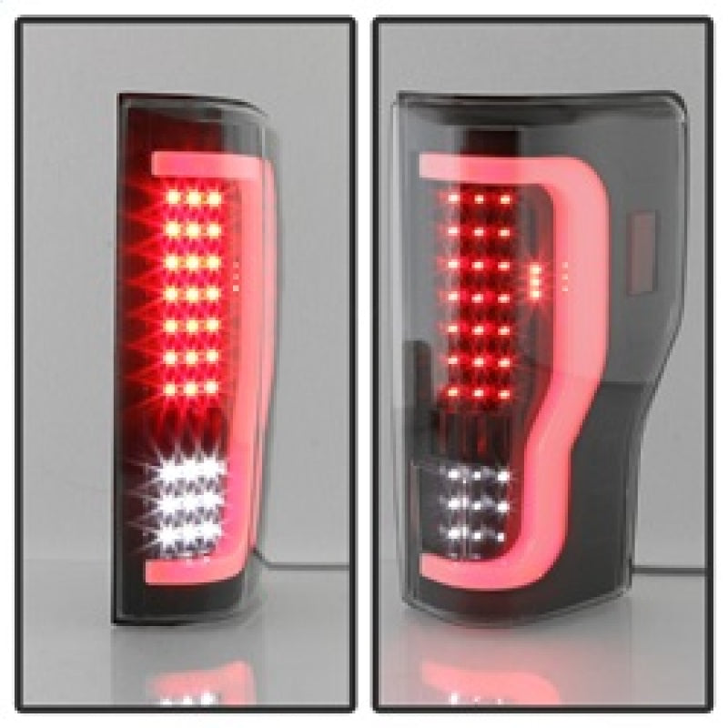 xTune 17-18 Ford F-250 Super Duty (Excl LED Models) LED Tail Lights - Black (ALT-ON-FS17-LBLED-BK) Tail Lights SPYDER