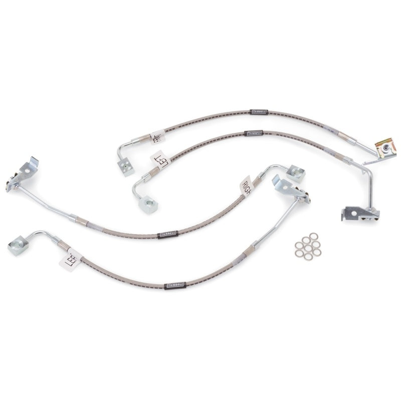 Russell Performance 07-08 Jeep Wrangler JK Stock Height to 1in Lift Brake Line Kit Brake Line Kits Russell