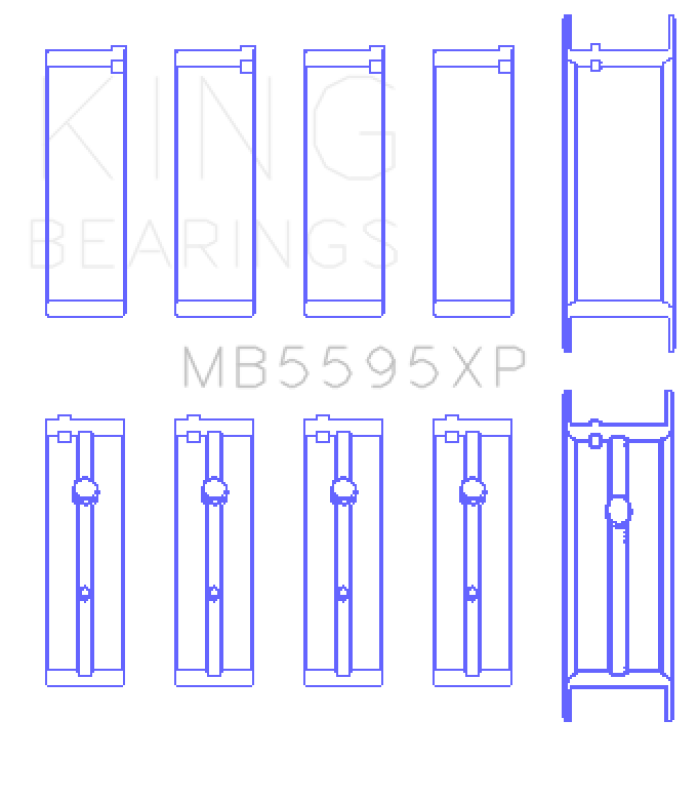 King Engine Bearings Nissan KA-24DE Performance Main Bearing Set - Size +0.25mm Bearings King Engine Bearings