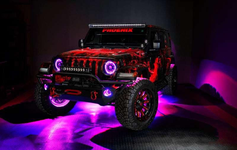 Oracle Bluetooth + RF Underbody Rock Light Kit - 8 PCS - ColorSHIFT Light Bars & Cubes ORACLE Lighting