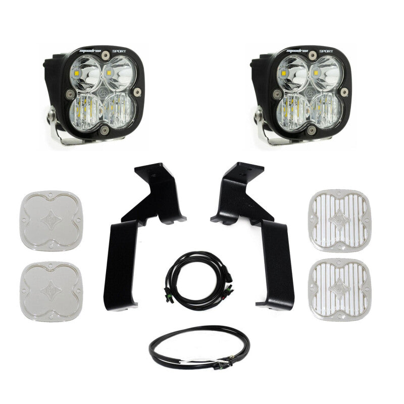 Baja Designs 21-25 Ford Raptor (Base/37/R) Squadron Sport A-Pillar Kit Light Mounts Baja Designs