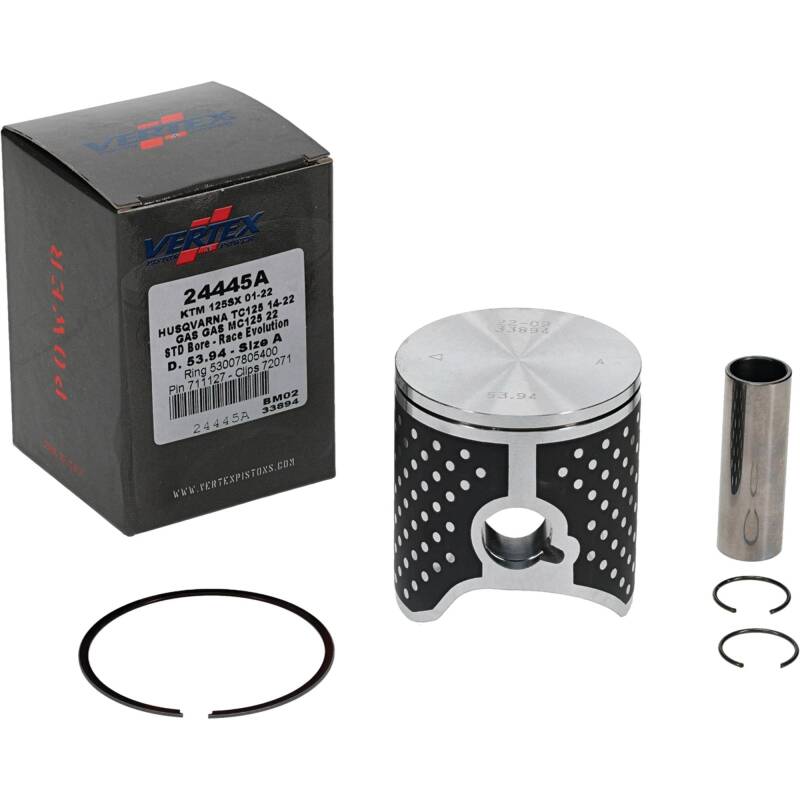 Vertex Piston 01-24 KTM 125 SX 125cc Cast Race Evolution Piston Kit Piston Sets - Powersports Vertex Pistons