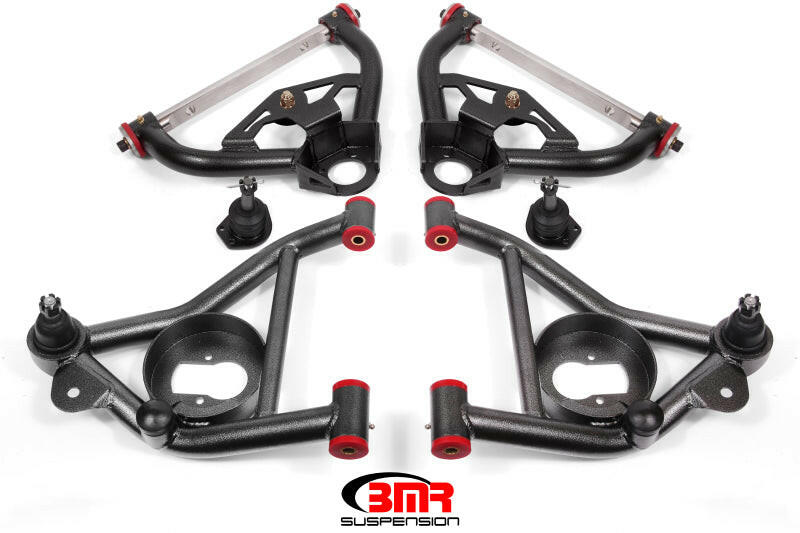BMR 78-87 G-Body Upper And Lower A-Arm Kit - Black Hammertone Control Arms BMR Suspension