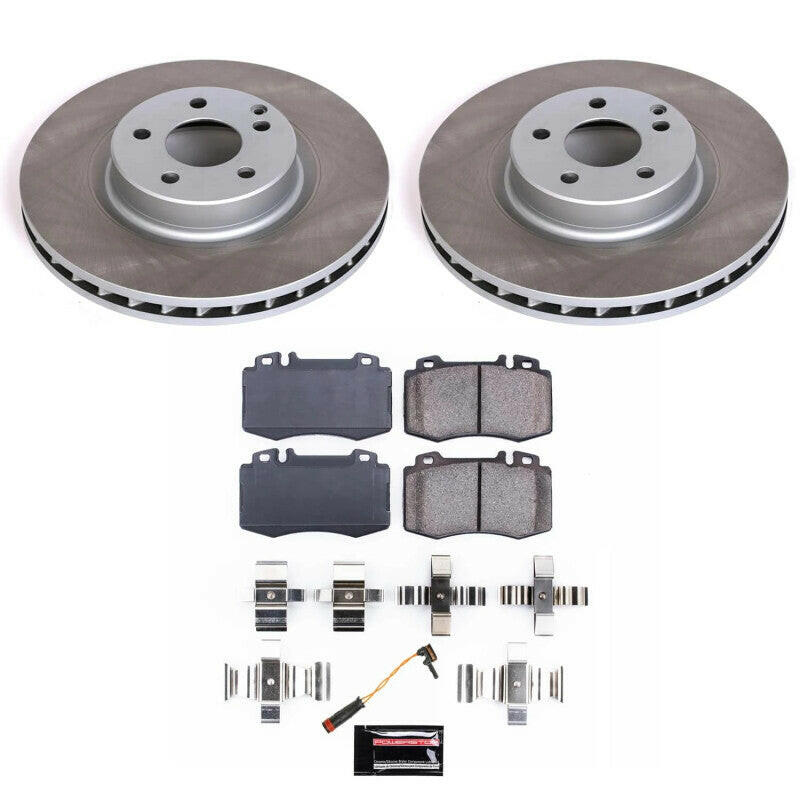 Power Stop 07-09 Mercedes-Benz E550 Front Semi-Coated Rotor Kit Brake Kits - Performance Blank PowerStop