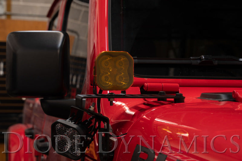 Diode Dynamics SS3 LED Pod Cover Standard - Yellow Light Accessories and Wiring Diode Dynamics