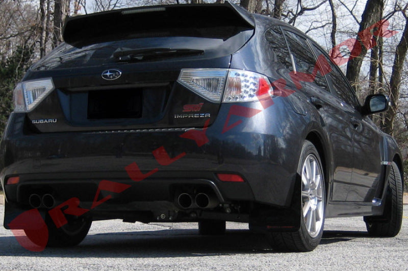 Rally Armor 08-11 Subaru STI (Hatch Only) / 11-14 WRX (Hatch Only) Black UR Mud Flap w/Red Logo Mud Flaps Rally Armor