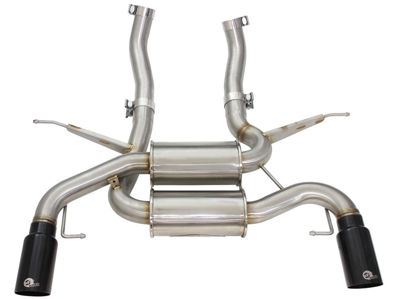 aFe MACHForce XP 2.5in Axle Back Stainless Exhaust w/ Black Tips 07-13 BMW 335i 3.0L L6 (E90/92) N55 Axle Back aFe