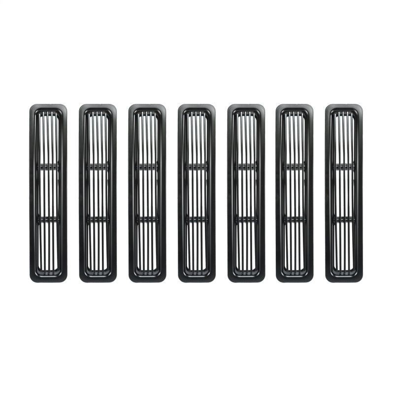 Rugged Ridge Billet Grille Inserts Black 97-06 Jeep Wrangler Grilles Rugged Ridge