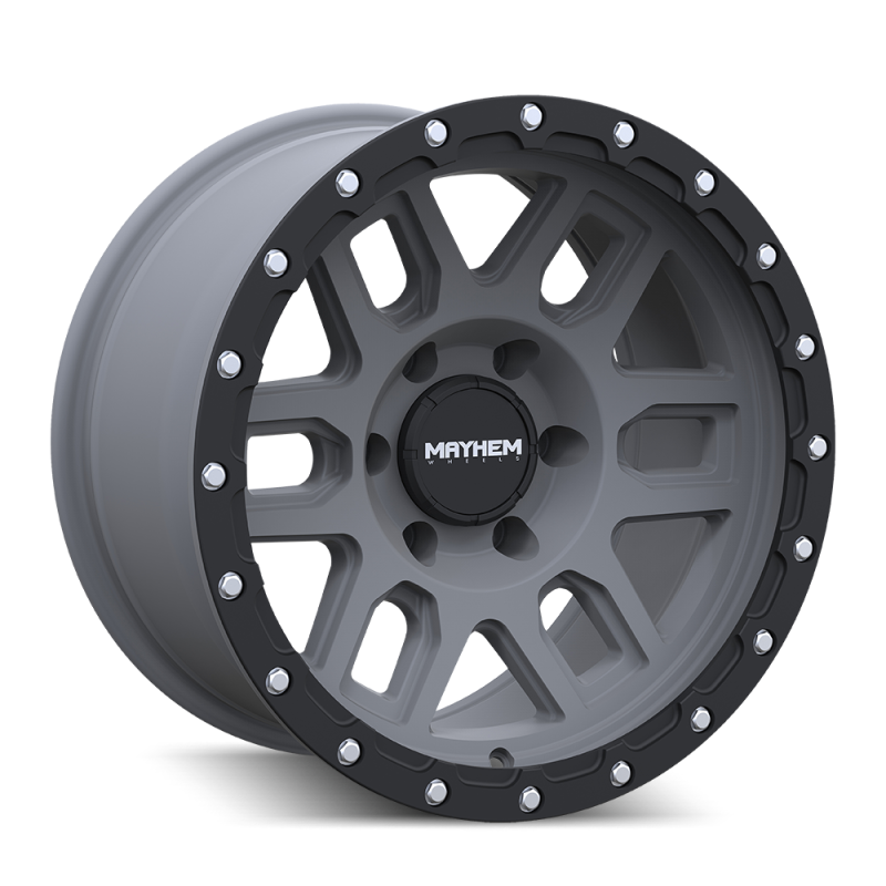 Mayhem 8304 Delta 17x9 / 6x139.7 BP / 0mm Offset / 106mm Hub Matte Gunmetal w/ Matte Black Lip Wheel Wheels - Cast Mayhem