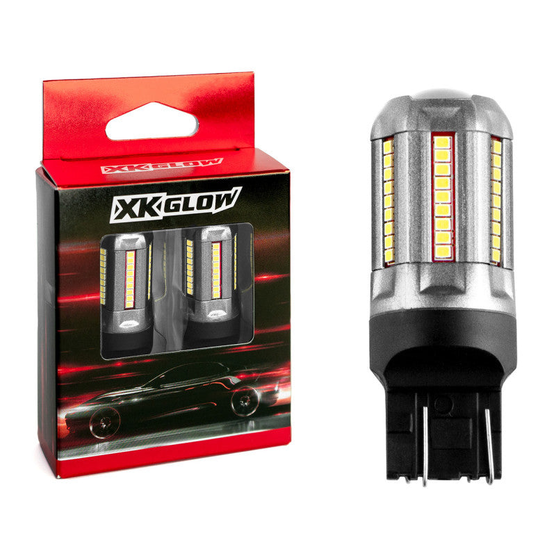 XK Glow 2pc Amber 7443 Auto Bulb Bulbs XKGLOW