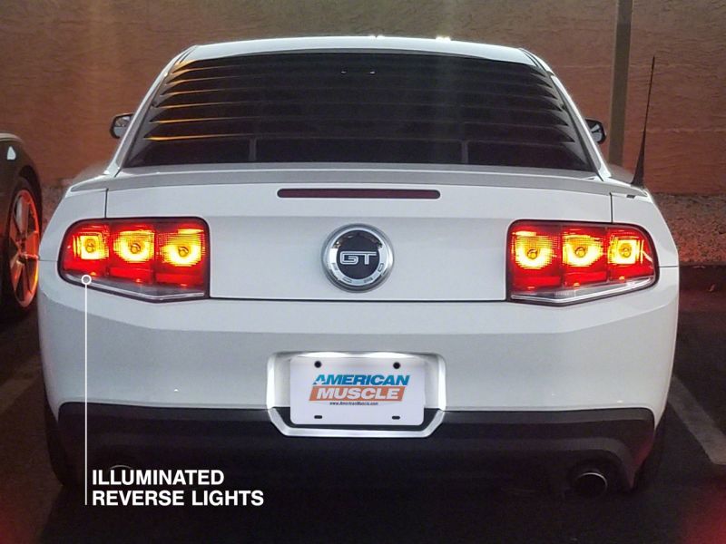 Raxiom 10-12 Ford Mustang Aero Tail Lights- Blk Housing (Smoked Lens) Tail Lights Raxiom